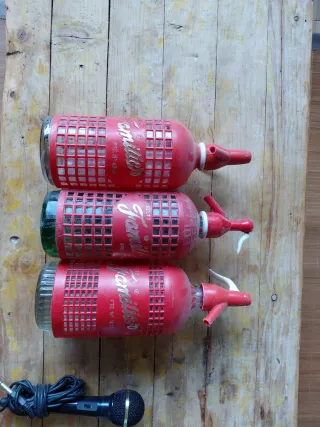 3 Sifones Gaseosa Antiguos Rojos 8 euros unidad