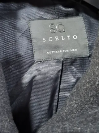 Chaquetón SCELTO Lana Gris Hombre 3/4