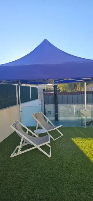 Toldo Plegable Azul