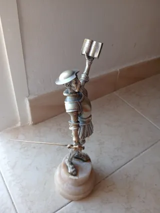 Figura Don Quijote Bronce y Mármol