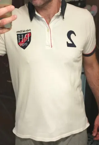 Polo Pedro del Hierro uomo bianco