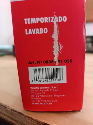 Grifo Temporizado Lavabo WÜRTH Nuevo