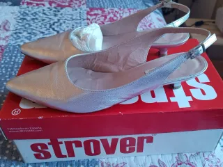 Zapatos de fiesta Strover plateados talla 38