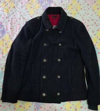 Cappotto Uomo Red Soul Blu Lana Doppiopetto