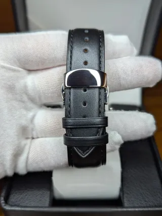 Reloj Seiko Mod Vintage Tank Negro Blanco y Azul