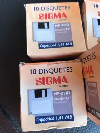 5 Cajas de 10 Disquetes SigmaMF-2HD