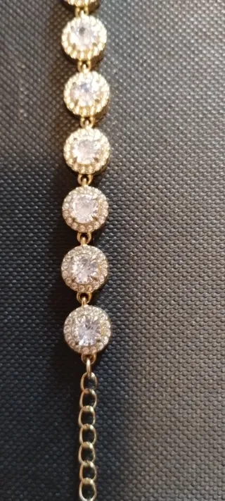 Braccialetto donna oro con zirconi