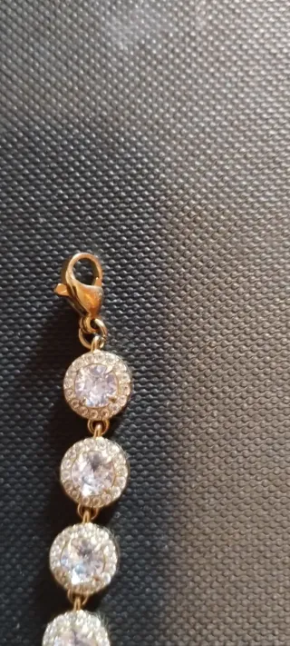 Braccialetto donna oro con zirconi