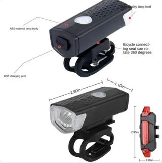 Juego de luces de bicicleta recargables por USB