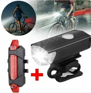 Juego de luces de bicicleta recargables por USB