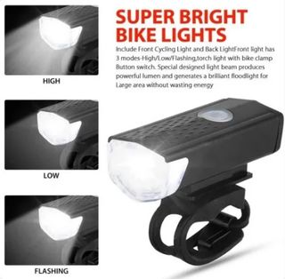 Juego de luces de bicicleta recargables por USB