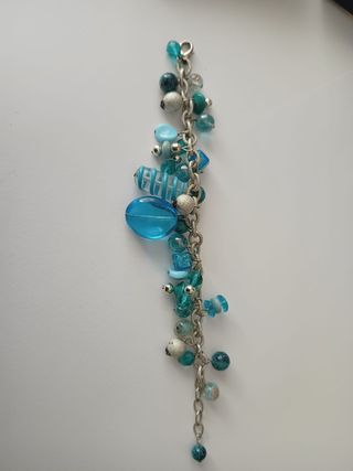 Bracciale con perle turchesi e argento