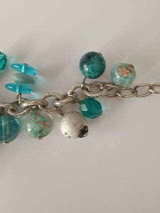 Bracciale con perle turchesi e argento