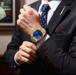 Reloj Chenxi Hombre Azul y Dorado