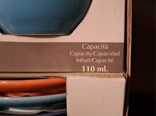 Set 6 Tazzine Caffè con Piattino Multicolor