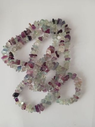 Collana pietre dure fluorite multicolor