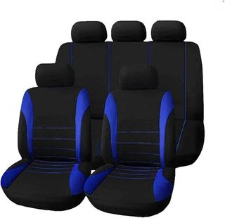 Fundas Asiento Coche 5 Piezas Negro/Azul