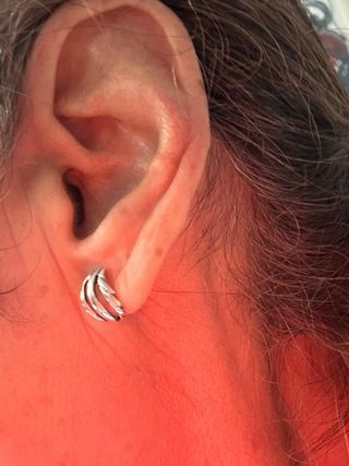 Pendientes de plata con tuercas