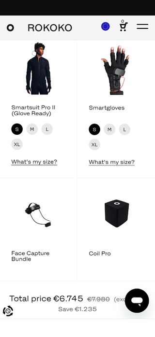 Sistema Captura Movimiento Rokoko Profesional