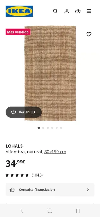 Alfombra IKEA LOHALS 80x150 cm