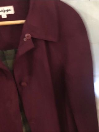 Abrigo paño mujer T.XL con cuello pelo