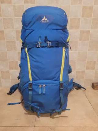 Mochila Vaude 60L Azul y Amarillo