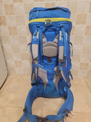 Mochila Vaude 60L Azul y Amarillo