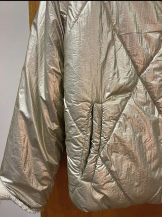 Cazadora reversible dorada/borreguillo