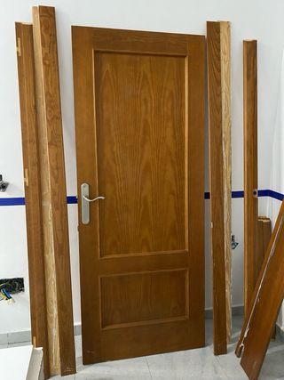 2 Puertas de interior madera 80cm