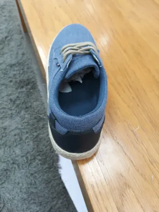 Zapatillas de lona azul para hombre