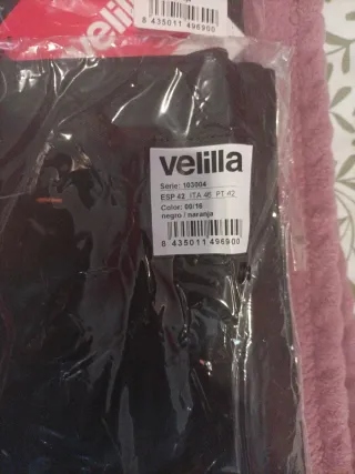 Pantalón de trabajo Velilla negro -naranja talla L