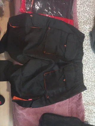 Pantalón de trabajo Velilla negro -naranja talla L