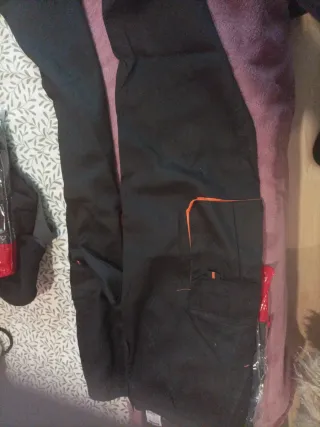 Pantalón de trabajo Velilla negro -naranja talla L