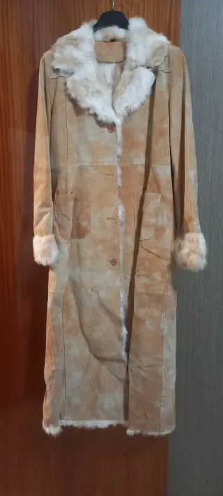 Pelliccia Pera Pelle Beige/Bianca Donna