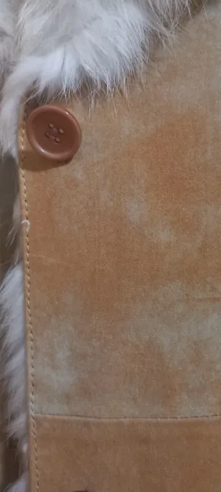 Pelliccia Pera Pelle Beige/Bianca Donna