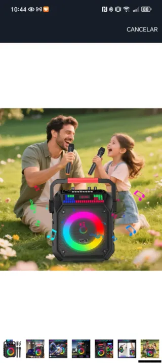 Máquina de karaoke Socodox con micrófonos