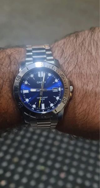 Orologio Casio Uomo Blu Argento