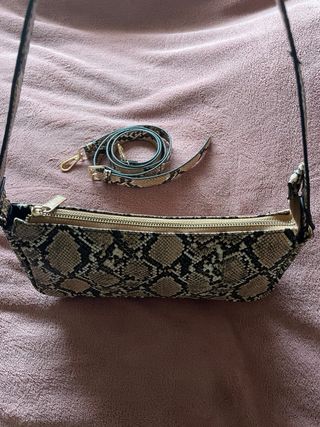 Bolso animal print beige y marrón