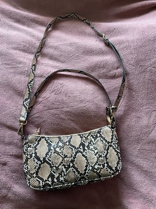 Bolso animal print beige y marrón