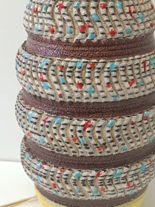 Lámpara cerámica vintage Italia multicolor