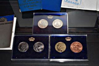 Monedas del 25 aniversario de la boda de S.S.M.M.