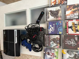 Consola PS3 Sony Negra + Juegos y Mandos