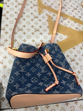 Borsa Louis Vuitton Denim Beige Blu