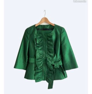 Conjunto falda y blusa verde