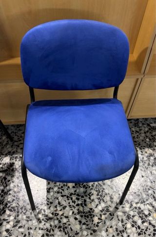 Pack 8 Sillas Azules Terciopelo