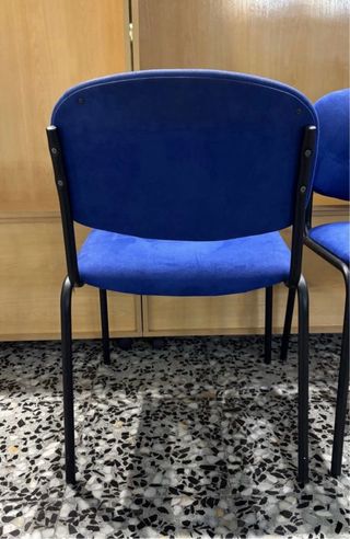 Pack 8 Sillas Azules Terciopelo