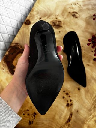 Zapatos de salón Gloria Ortiz ante negro talla 35