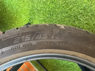 Rueda 215/45 R17 91W con 5mm de dibujo.