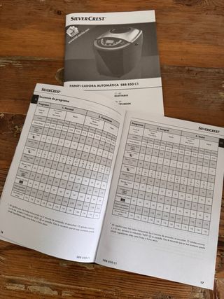 Panificadora con recetario