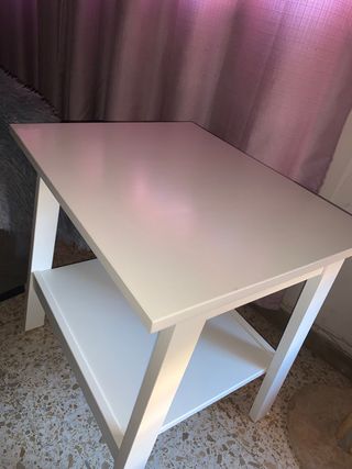 Mesita auxiliar blanca madera